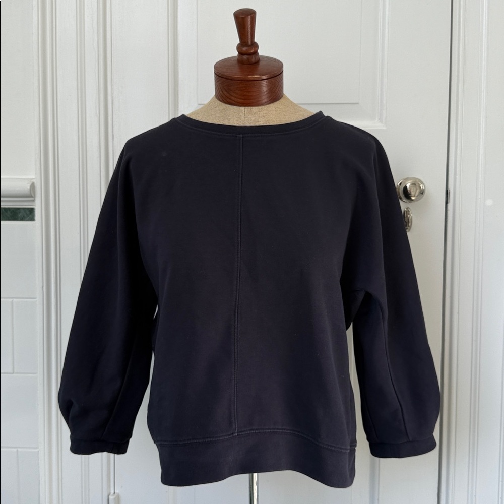 Caroll Paris cotton top Navy Blue Womens Size S